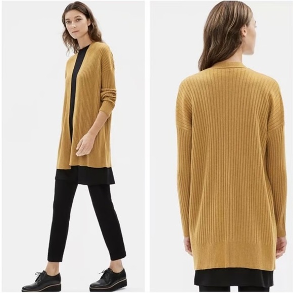 Eileen Fischer 100% Cashmere Cardigan